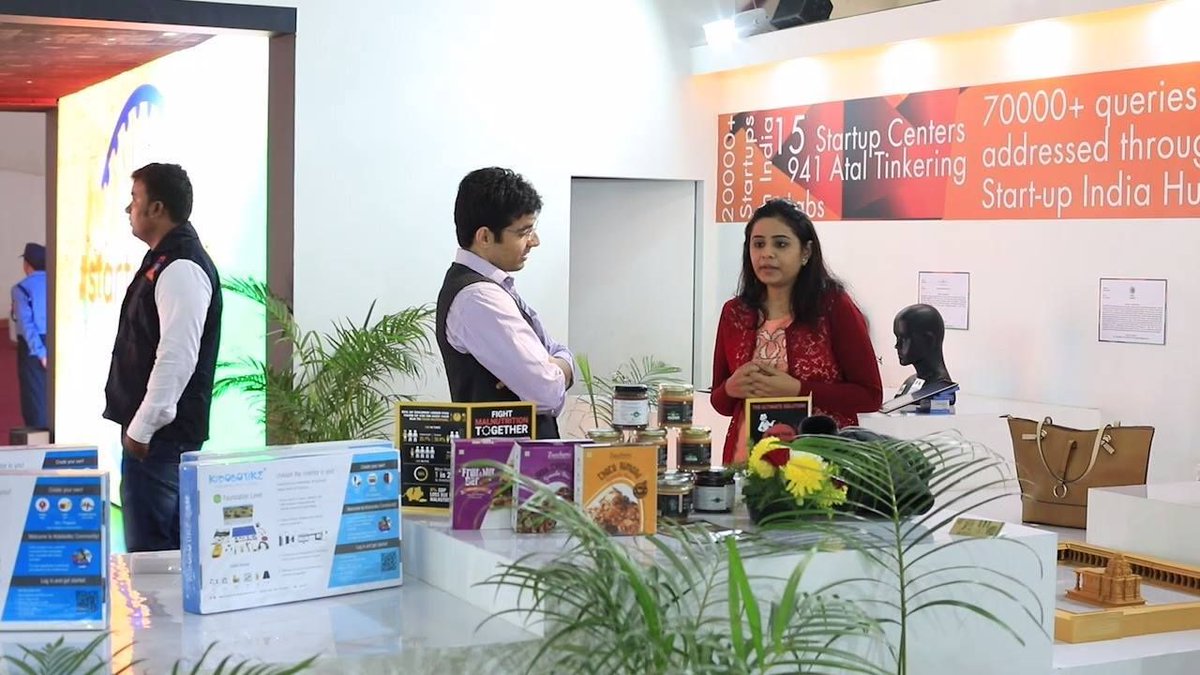 be_cre8v's tweet photo. Thanks for great platform Startup India.  Check out this video to get a glimpse of the show. Be Creative. We can be seen at -1:24 in the video. https://t.co/NRtj1a3DjL https://t.co/bGJSqiboas