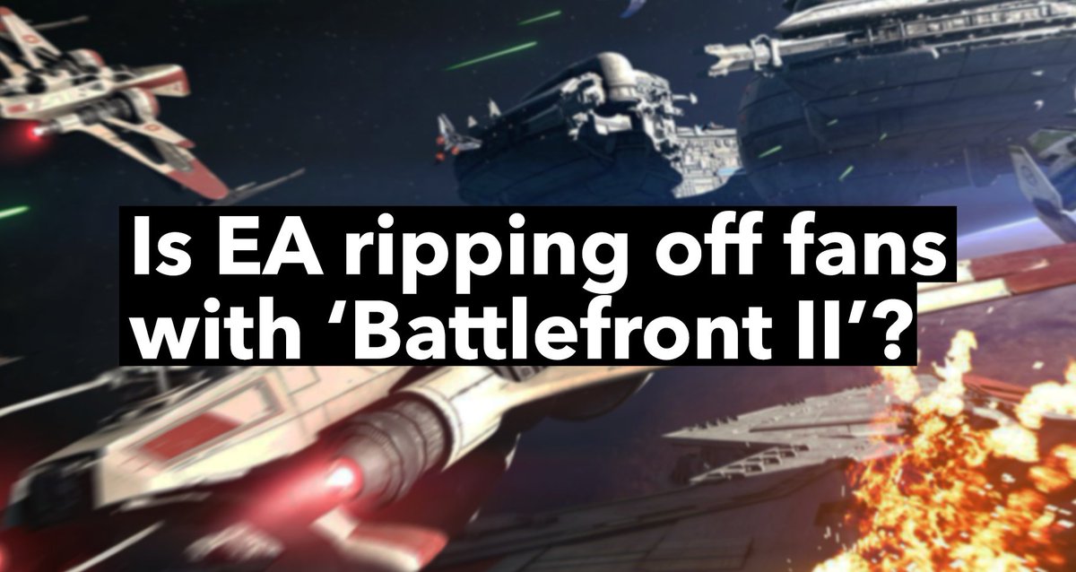 TheTylt's tweet photo. Is @EA scamming its fans with #Battlefront2? Tweet #LootBoxesAreScams or #DevsGottaEat and tell us what you think https://t.co/rXrXa9Yj2F