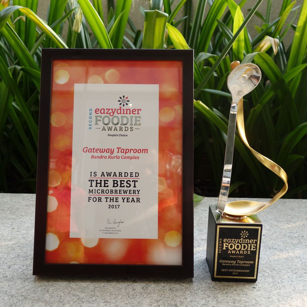 It feels super awesome to see our hard work win the 'Best Microbrewery for 2017' award by <a href="/eazydiner/">EazyDiner</a>! All this would not have been possible without your votes and the unceasing efforts of the brains behind Gateway Taproom.