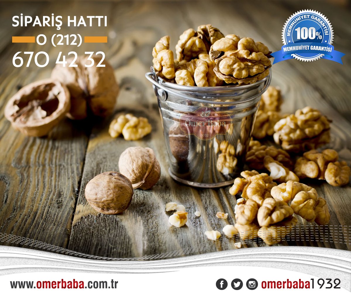 Ceviz, içerdiği bitkisel protein ve omega 3 yağ asitleriyle çocuklarda beyin ve zeka gelişimine yardımcıdır. #ÖmerBaba1932 #Ceviz #ÖmerBaba omerbaba.com.tr/tr/category/ce…