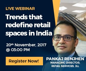 Join <a href="/JLLIndia/">JLL India</a> MD of retail services <a href="/PankajRenjhen/">Pankaj Renjhen</a> today at 3pm on <a href="/ETRetail/">ET Retail</a> webinar on Future Proofing Retail Spaces.
Register Here: retail.economictimes.indiatimes.com/webinars/redef…