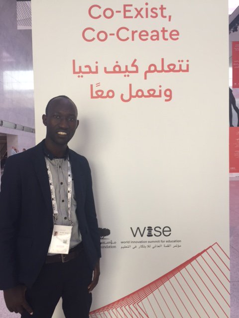 KeplerHQ's tweet photo. Last week, Sadiki, a Kepler Kiziba scholar, traveled to Doha for the WISE 2017 Summit. Sadiki has been selected by #WISE2017 to participate in a year-long Learner's Voice program engaging innovative ideas for education relating to the Global Forced Migration Crisis. @KeplerHQ https://t.co/12F2Hndf8Q