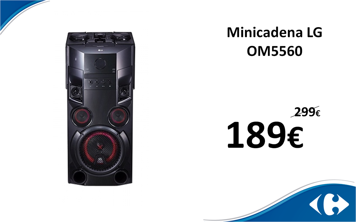 CarrefourGaming's tweet photo. No puede faltar esta #minicadena @LG_ES para tu fiesta, con efectos DJ, función karaoke y Bluetooth https://t.co/92GAHYKQNS https://t.co/agq61p3Vvz