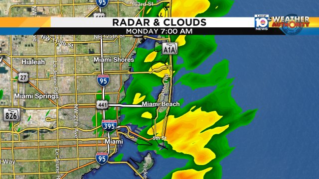 Miami Beach, South Beach, Alton Rd all soaked into Downtown Miami. These showers are headed to 95, Drive safe https://t.co/eERi5RwTDJ