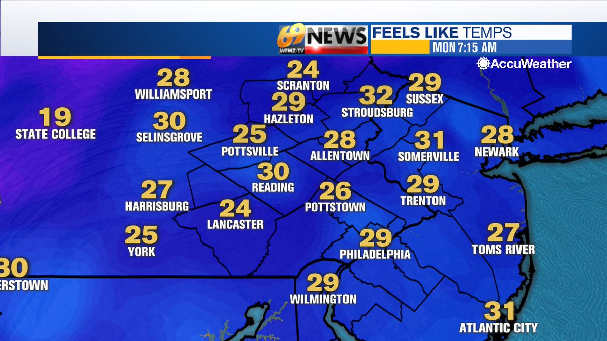 Here's the current wind chill as you head out the door to work and school this morning.  Wind chills likely remain in the 30s later today (actual highs in the mid 40s).