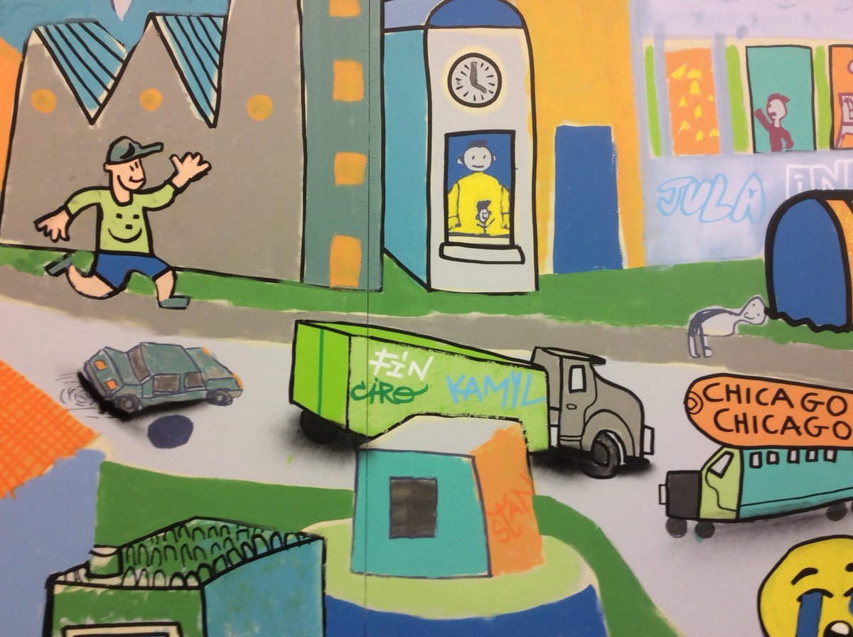 Michaeldcock's tweet image. Zo zien kinderen de stad. Resultaat van workshop #farmprod. Benieuwd? Kom eens kijken @KVSbrussels. #kinderkunstendag