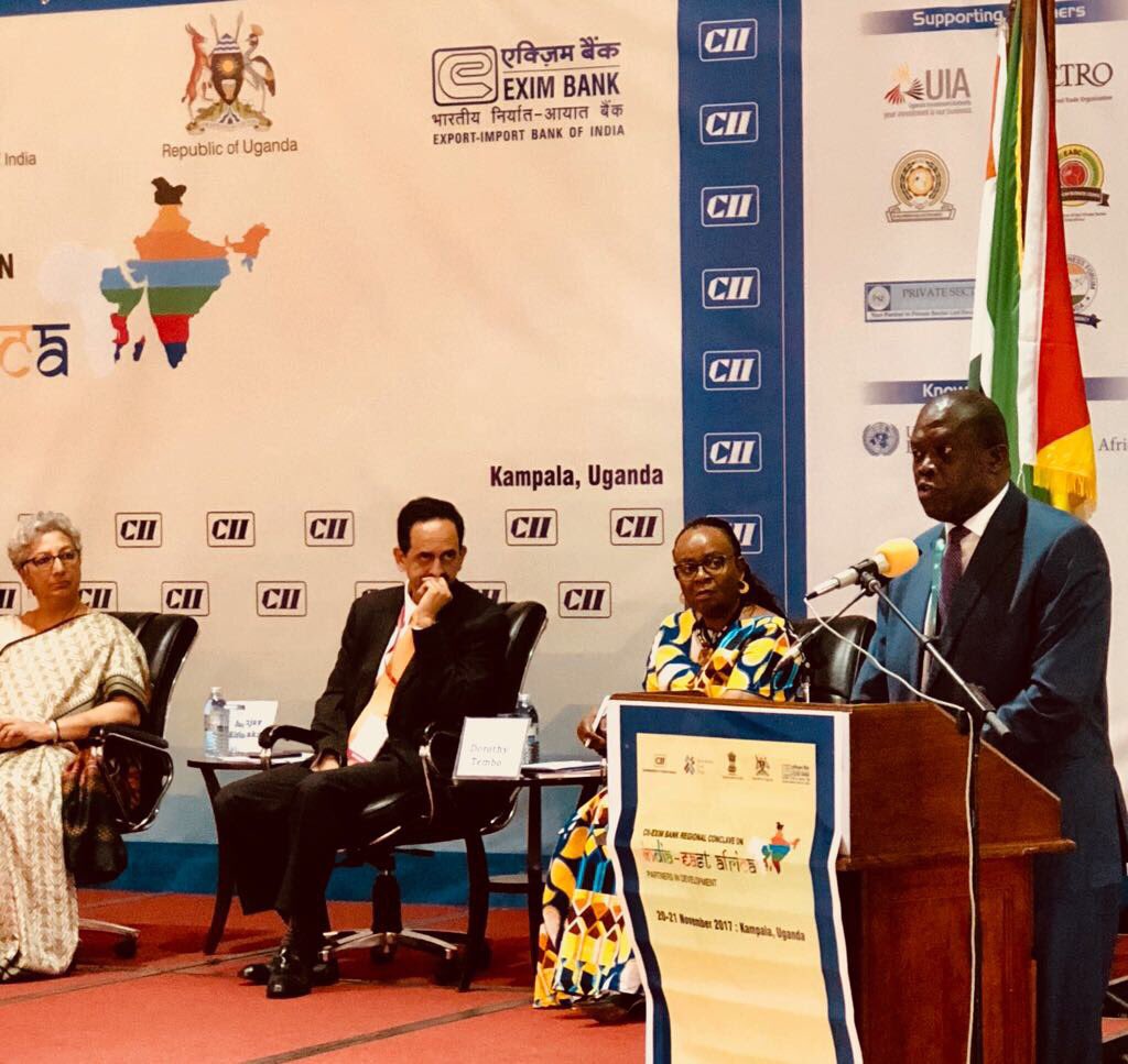ITC_SITA's tweet photo. #RegionalConclave2017 @mtic_uganda Minister of State Kafabusa cites eg #SITAinvestment facilitation of leather footwear manufacturing plant https://t.co/DO0VWTPtEu