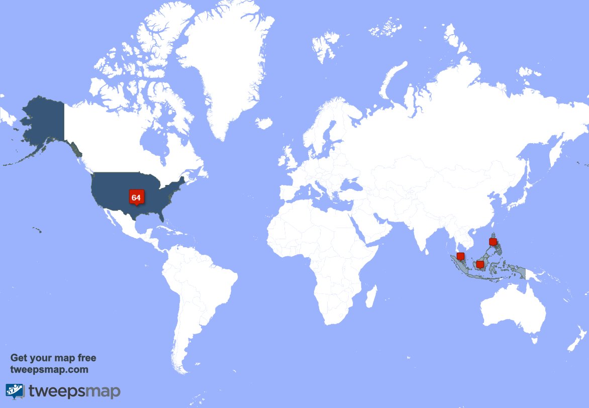 PHPRIDEStories's tweet photo. My followers are in USA(64%), Philippines(18%) Get your free map https://t.co/ngFW5AE7pQ https://t.co/Cnm9jUPl7R