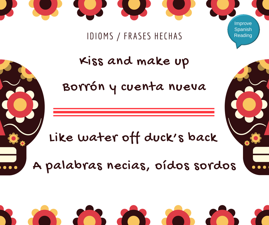 improve_spanish's tweet photo. Frases hechas / Idioms. Speak like a native. #spanish #learnspanish #speakspanish #spanishteachers #spanishlanguage #aprenderespañol #spanishlanguageday #Spanischlernen #apprendreespagnol #improvespanishreading #spanishshortstories #spanishgradedreadings https://t.co/sp0c6vcoPs https://t.co/gckA4DpvOb