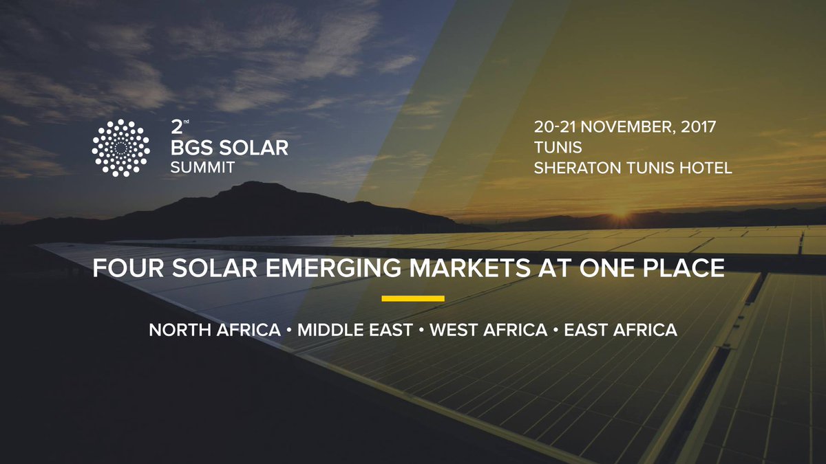 SACEM_Smart's tweet photo. SACEM Group participe dès aujourd��hui à la 2ème édition du sommet international « BGS Solar Summit ».Qui se déroule du 20 au 21 Novembre à l’hôtel Sheraton Tunis.
Notre équipe sera ravie de vous accueillir.Ne ratez pas le rendez-vous incontournable des professionnels de l’énergie https://t.co/TggPgobGXF