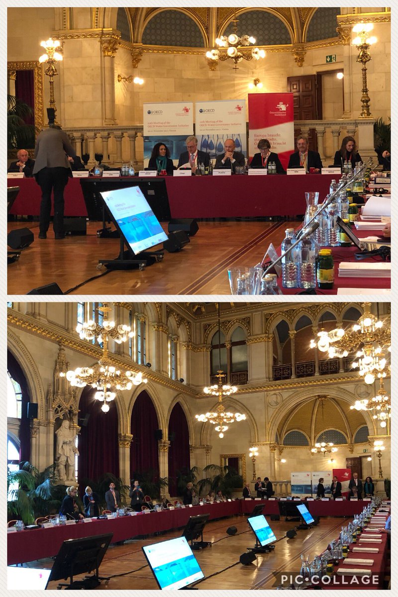 Delighted to be attending the 10th Meeting of the OECD Water Governance Initiative in beautiful Vienna City Hall. #OECD #Deltares