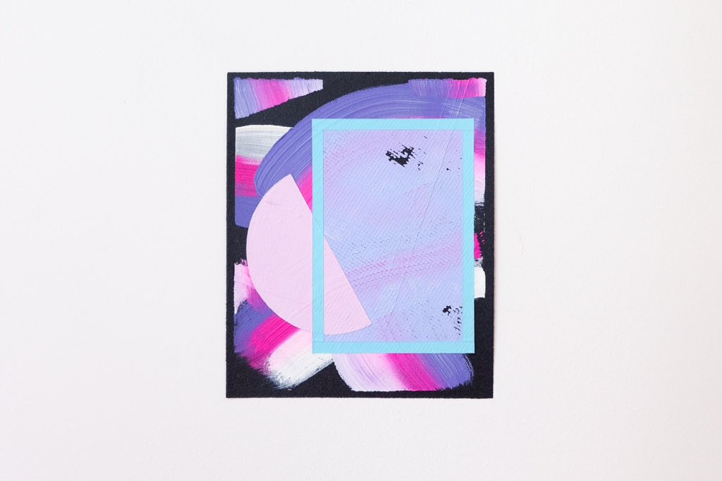 LisaDenyer's tweet image. Sieve, 2017, acrylic on sandpaper, 28x23cm