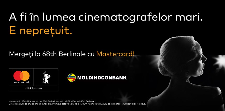 moldindconbank's tweet photo. 🎬Deții un card Mastercard #GOLD de la Moldindconbank? Ai șansa să călătorești în lumea spectaculoasă a filmului! Află mai multe aici 👉 https://t.co/wKx0vgNok7
#Berlinale2018 #patriamultiplex https://t.co/Xb8c25b9EY