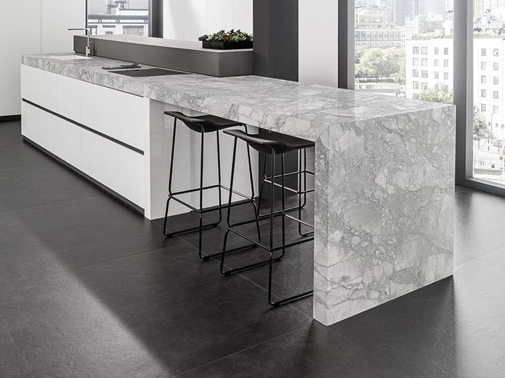 XLPorcelain's tweet image. XTone Porto Grey - 12mm available in polished and Nature #kitchendesign #kitchenideas #Worktops #ceramic #urbatek #porcelanosa