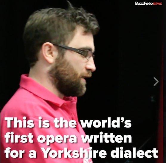 LouiseRidley's tweet photo. Fascinating video from @PhilBuzzfeed - this is the first opera written to be performed a Yorkshire accent: https://t.co/zEw3uW4XJF https://t.co/QtLnlTkYSH
