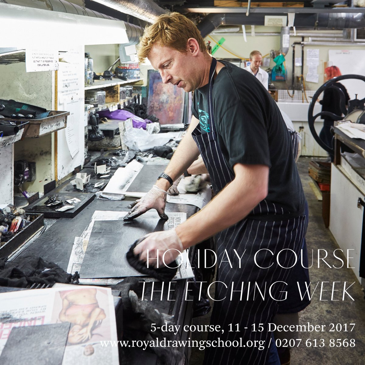 RoyalDrawing's tweet photo. Looking for some #MondayMotivation? Join us for 5-day holiday course, The Etching Week this December and delve into etching, aquatint, drypoint, collagraph and monoprint. All levels welcome. Book: https://t.co/Os1Btkrlqu https://t.co/6VmSk1hvPE