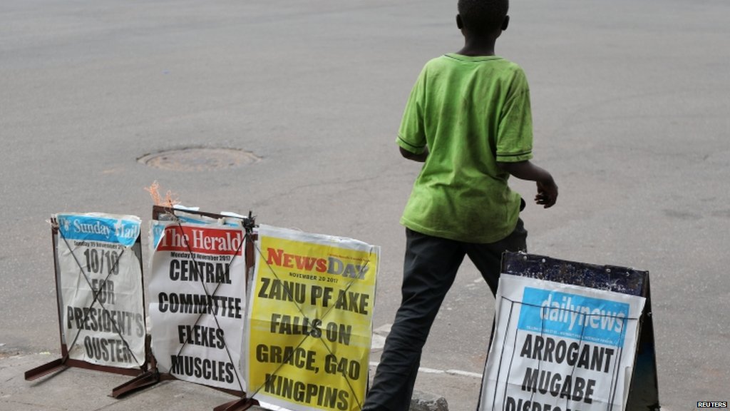 BBCWorld's tweet photo. Follow latest developments from Zimbabwe as the deadline for President Mugabe to step down or face impeachment looms
https://t.co/qXPLU0TbcC https://t.co/5IifOkPJG9