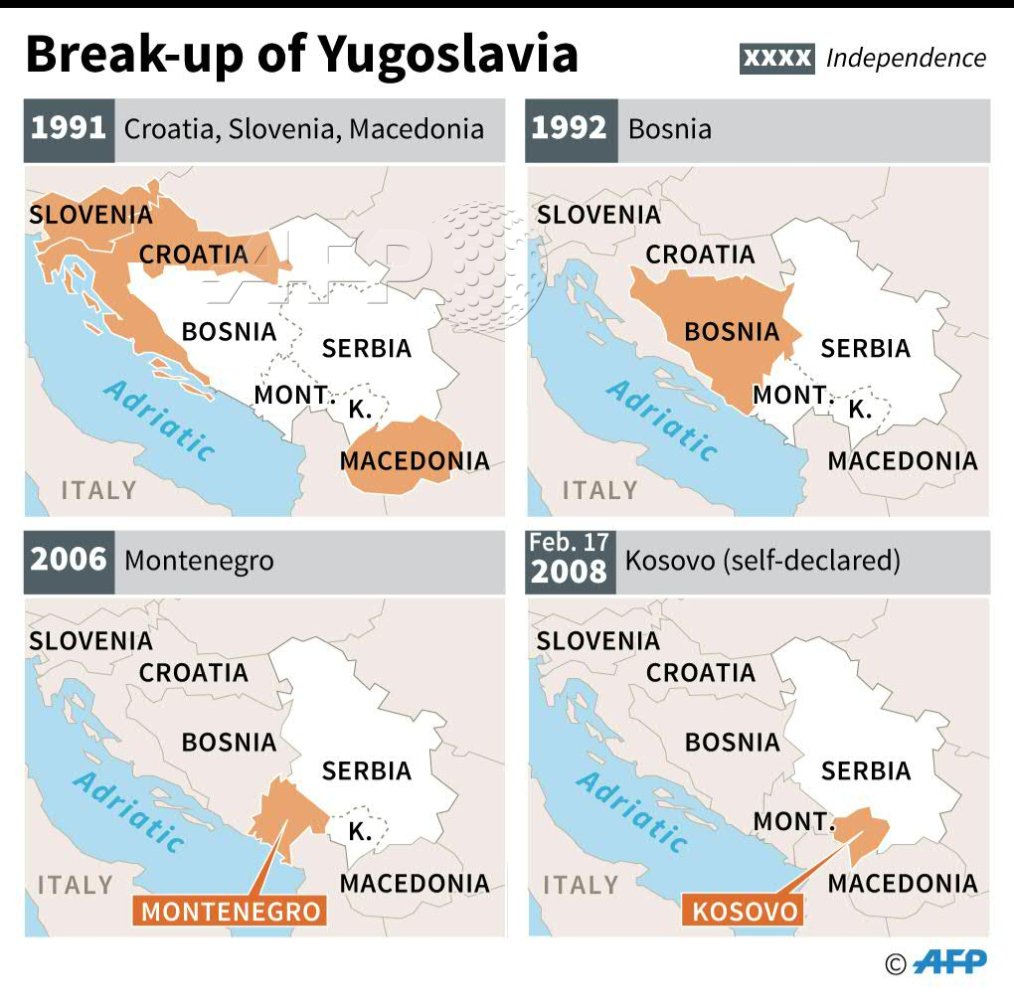 AFP News Agency on Twitter: "Maps charting the break-up of Yugoslavia https://t.co/oWOTKUAhWc" / Twitter