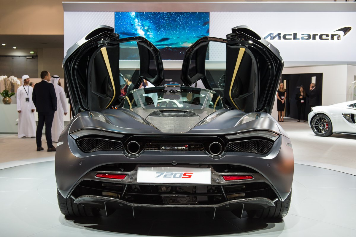 McLarenAuto's tweet photo. Lets kick off #McLarenMonday with the beautiful MSO 720S finished in satin Zenith Black paint which featured at the Dubai motor show last week https://t.co/R0XbXurYry