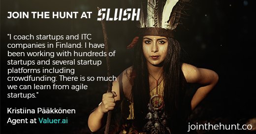 Kristiinameme's tweet photo. New #platform matching #startups &amp; #corporates is here - And I am a proud @ValuerAI agent w/ @ProGrowthFi! #Jointhehunt #slush17 (C U there) 😊 https://t.co/EUOzQkGaZU