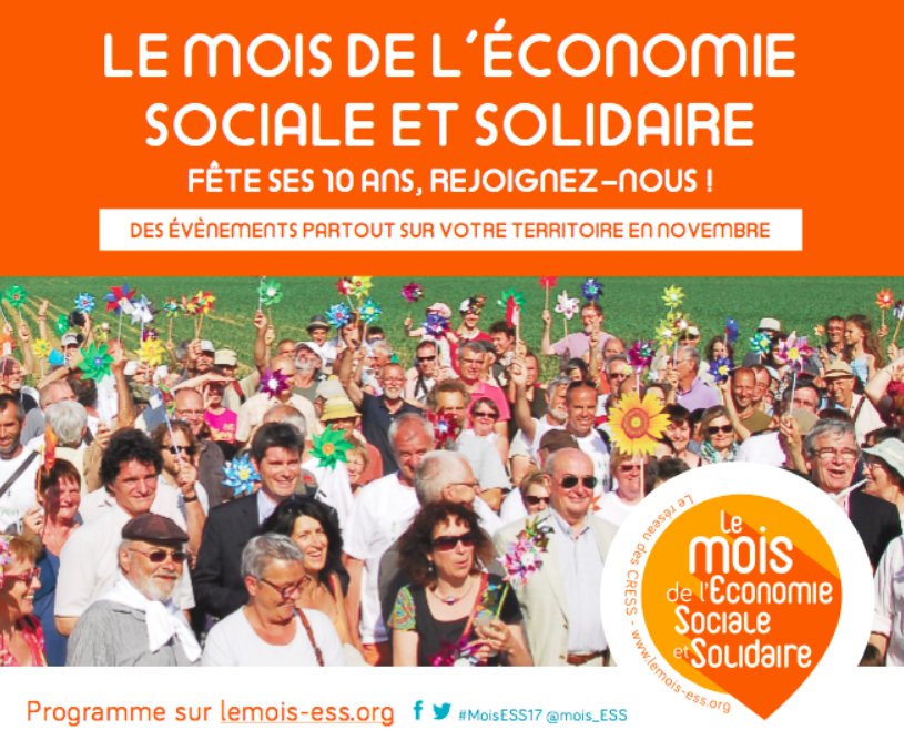 Bon lundi à tous ☀️! Le Mois de l'ESS, c'est + de 2000 événements à 2 pas de chez vous pour mettre en avant une économie sociale et solidaire : ow.ly/Z1BF30gxAxF #MoisESS17 #ESS @CNCRES @les_scop <a href="/CRESS_AURA/">CRESS Auvergne-Rhône-Alpes</a> <a href="/CressBFC/">Cress BFC</a> @cress_pdl @ESSenBretagne <a href="/ESS_France/">ESS France</a>