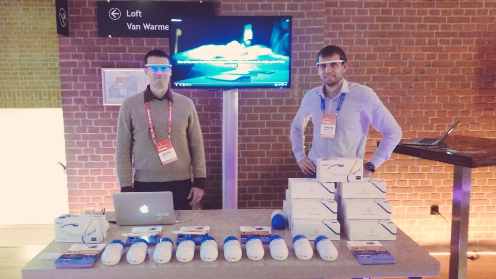 After a long period the guys from <a href="/AYOwearable/">AYO</a> are back in NL. Today and tomorrow at <a href="/singularityunl/">SingularityU The Netherlands</a> Summit! #SUNLsummit #NLtech <a href="/AlksDimitrov/">Aleksandar Dimitrov</a>