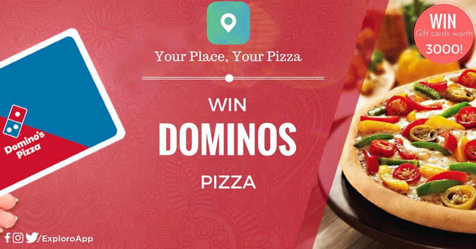 ExploroApp's tweet image. Win DOMINOS Pizza - facebook.com/Exploroapp/