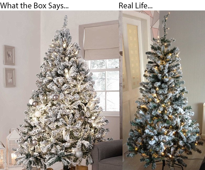 CarlB27's tweet photo. Think these Christmas trees look alike?! Don't be conned people! @homebargains @MailOnline https://t.co/4oALxDTeQl