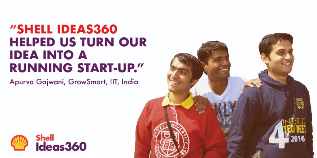 Shell_India's tweet photo. Do you have an idea to solve tomorrow’s energy, food or water challenges? Join #ShellIdeas360 and begin your journey. Register now! https://t.co/KUs8O8ViLi https://t.co/4gRg71Gu8l