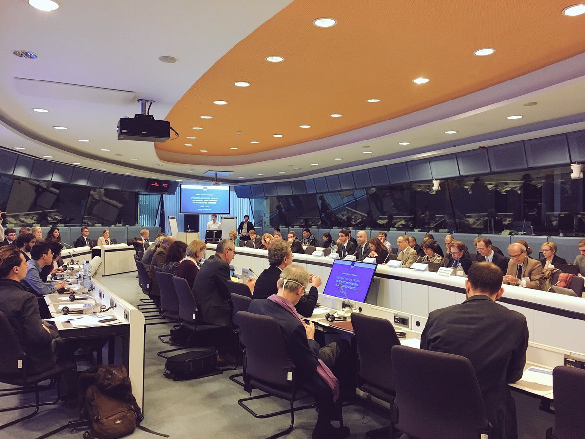 ecfin's tweet photo. .@JornaKerstin chairs first #ARC17EU discussion “Going together: growth & inclusion in globalised economies” w/ Jonathan Ostry, @MFratzscher & Zsolt Darvas. https://t.co/OrBpQHqpih