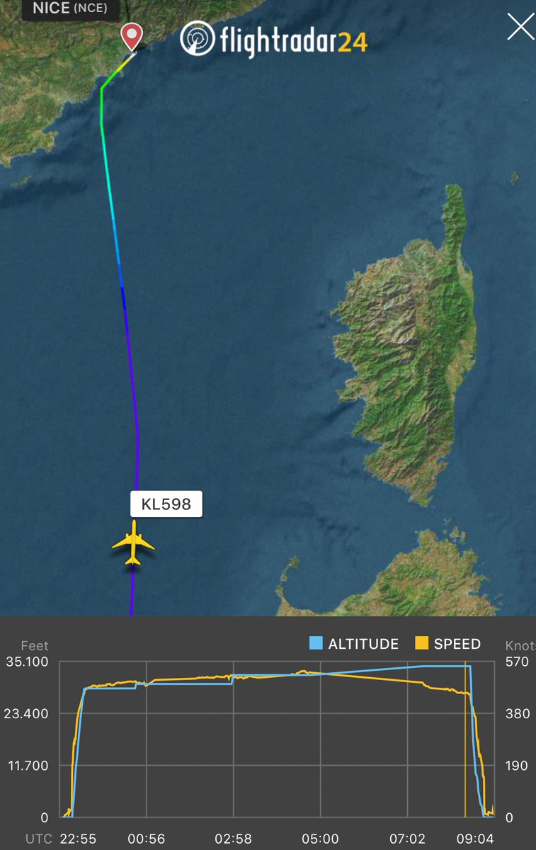 DutchFlyBird's tweet photo. #KL598 did a very fast descent on the approach to #NICE #7700 https://t.co/Y8lVYsH3Du