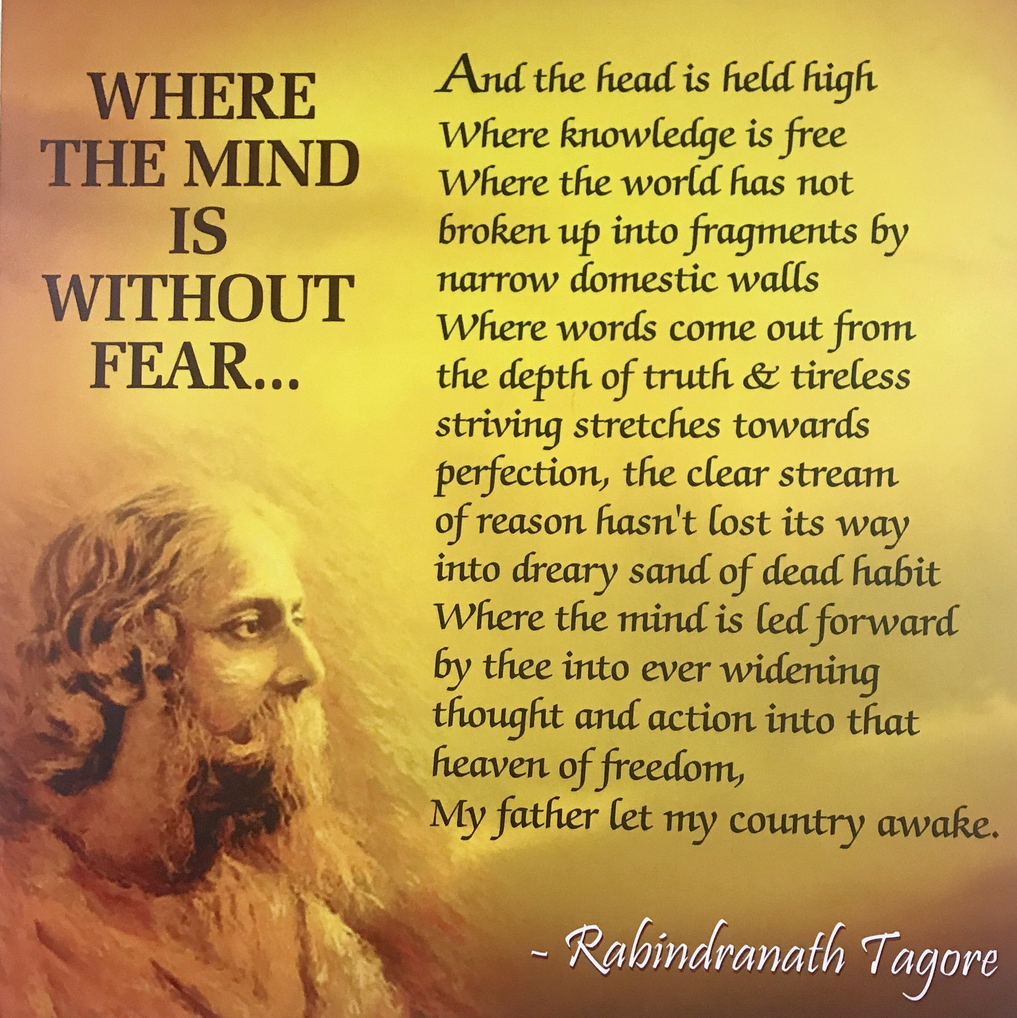 when the mind is without fear