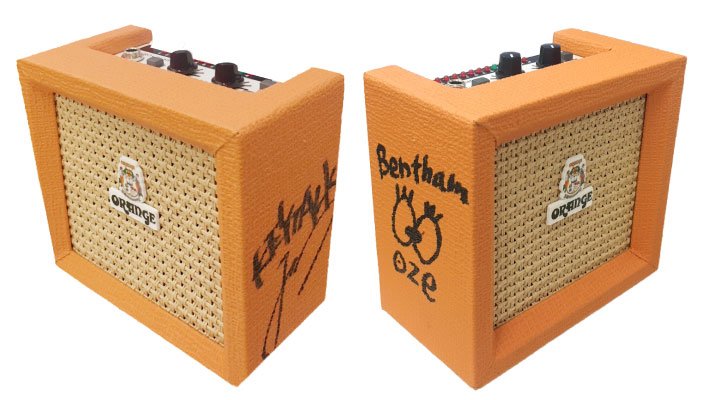 skream_japan's tweet photo. 【フォロー＆RTで応募】KEYTALK×Benthamサイン入り”ORANGE”アンプ＋色紙プレゼント。個性的なデザイン＆サウンドで支持されるブリティッシュ・アンプの魅力に迫る対談公開中 https://t.co/Wuo4Y6WzKZ https://t.co/p6utw75bBR