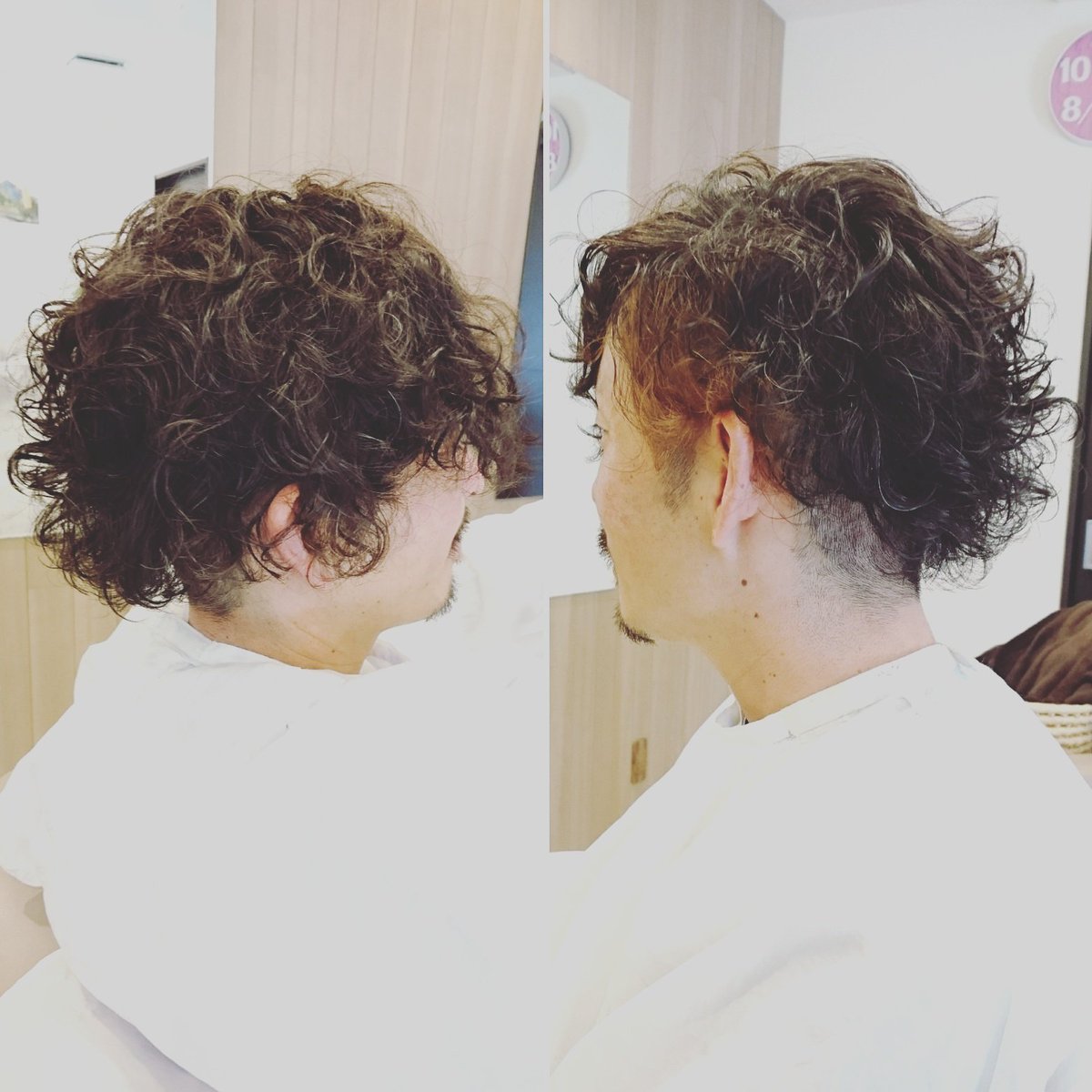 ノブヘアー Nobuhair 三田市美容室 A Twitter メンズパーマがアツい 第３弾 アシンメトリーミディアムレングス くるくるパーマ チオ システアミンの組み合わせ オニオンロッド１７ 毛先トリートメント処理して保護しながら ダメージをおさえたいのでシステアミンで