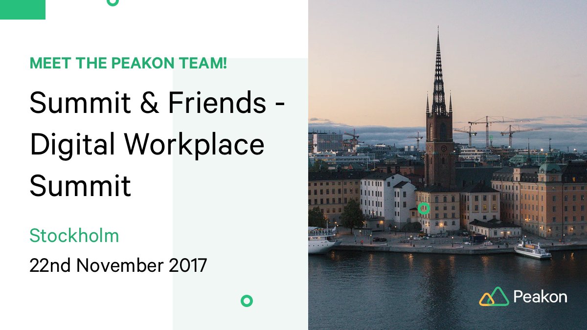 peakonteam's tweet photo. Only two days to go until our Peakons attend the #dwsum! We're excited to meet with forward-thinking companies @tele2sweden, @Microsoft and @bonnier to discuss all things #peopleanalytics! And there's still time to join us... https://t.co/IEa9eGTRrX https://t.co/twtVxcorDc