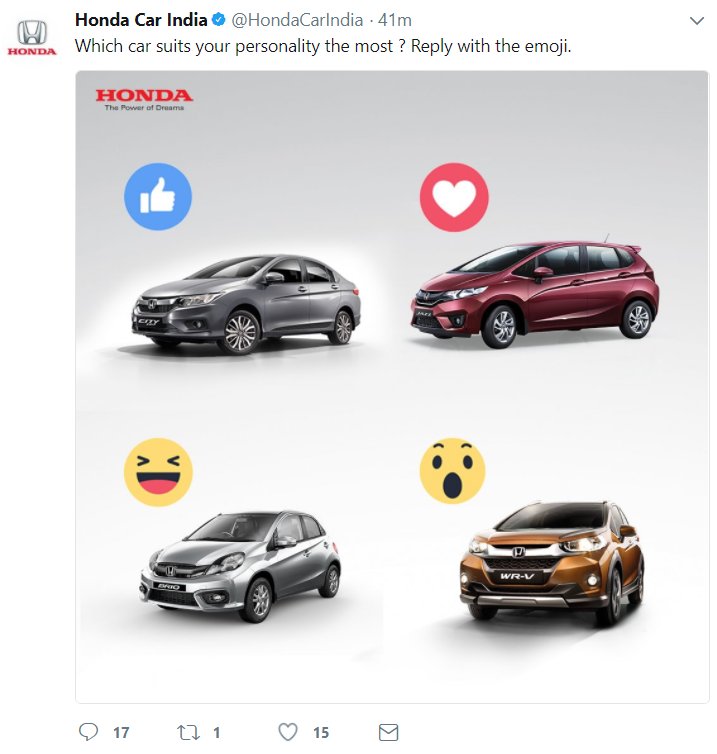 rohansachar's tweet photo. Brief from @HondaCarIndia to social media agency: "Please re-use the Facebook creatives on Twitter. No extra budgets for you!" @adweak #TwitterIsNotFacebook https://t.co/HcjVh2bGis