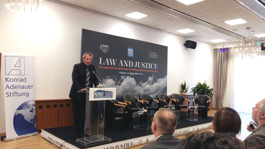 OSCEinAlbania's tweet image. “Knowledge and dialogue about the past play a crucial role in a liberating transition, they help re-establishing a country’s identity,” #AmbBorchardt told #MemoryDays event, organized by Institute for Democracy, Media &amp;amp; Culture (@idmc5) and KAS Albania. #WeStartTalking