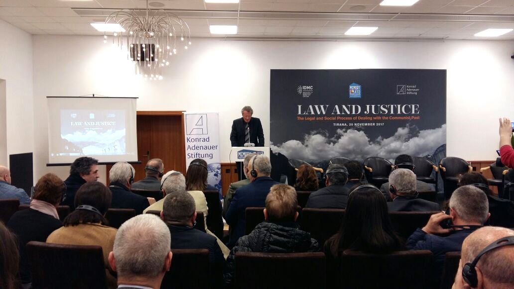 OSCEinAlbania's tweet image. “Knowledge and dialogue about the past play a crucial role in a liberating transition, they help re-establishing a country’s identity,” #AmbBorchardt told #MemoryDays event, organized by Institute for Democracy, Media &amp;amp; Culture (@idmc5) and KAS Albania. #WeStartTalking