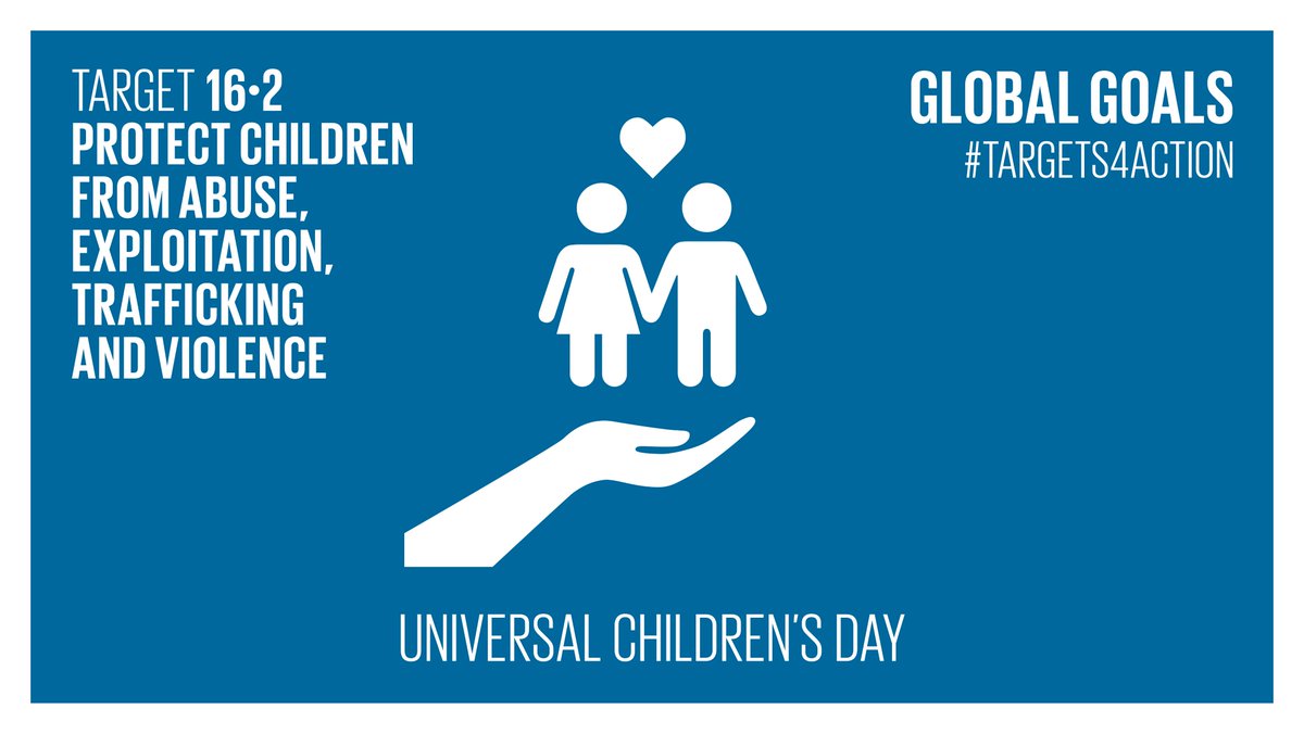 Targets4Action's tweet photo. #GlobalGoals give voice to millions of children who remain unheard, unschooled, unprotected and uprooted. | Target 16.2 | Protect Children From Abuse, Exploitation, Trafficking and Violence | #WorldChildrensDay #KidsTakeover #targets4action https://t.co/fNSB3iJduQ