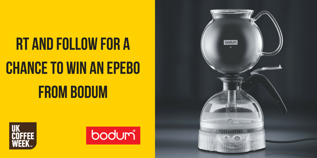 UKCoffeeWeek's tweet photo. To help us spread the word about #UKCoffeeWeek 2018, @BodumWorld is giving away an ePebo coffee machine. RT and follow to #win! #contest https://t.co/t9sppsNoKU