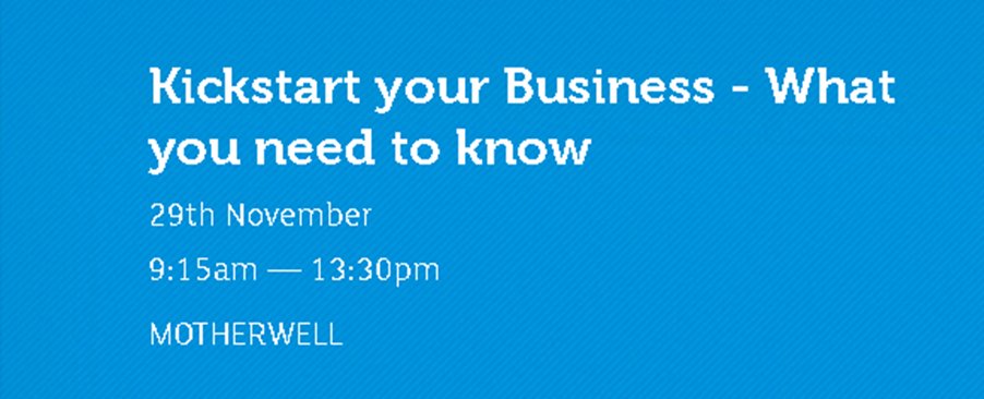 BGlanarkshire's tweet photo. Are you starting up a #biz or are you already running one? Then book your place at our #free Kickstart your biz event to find what help and support exists across #NorthLanarkshire: https://t.co/ZCfm34EF8Z @nlcpeople @BizLanarkshire https://t.co/miXkb8K8Tz