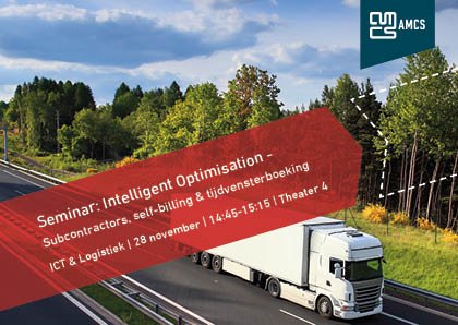 AMCSGroup1's tweet photo. Meer interesse in #routeplanning en #IntelligentOptimisation met subcontractors, tijdvensters en self-billing? Kies dan voor de sessie op 28 november, 14:45 theater 4: https://t.co/FRGOcDFRO7 @ICTenLogistiek https://t.co/jojx2rqLZr