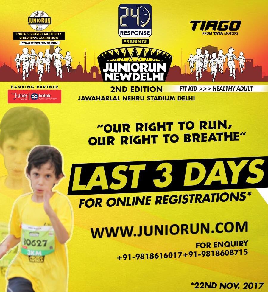 juniorungrr's tweet photo. Don't wait for the Perfect Moment. Take the moment and make it PERFECT.

3 DAYS LEFT FOR ONLINE REGISTRATIONS* *22nd Nov.. 👉Is Your Kid Ready to take the 1st step for Staying Healthy? https://t.co/5uXv17bUuF