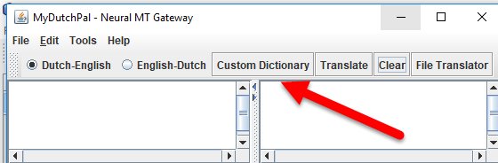 mydutchpal's tweet photo. With our new custom dictionary feature the user of our Neural MT Gateway can force the neural network to use specified translations. #NeuralMT #DutchTranslation https://t.co/Noy3vNNr5w