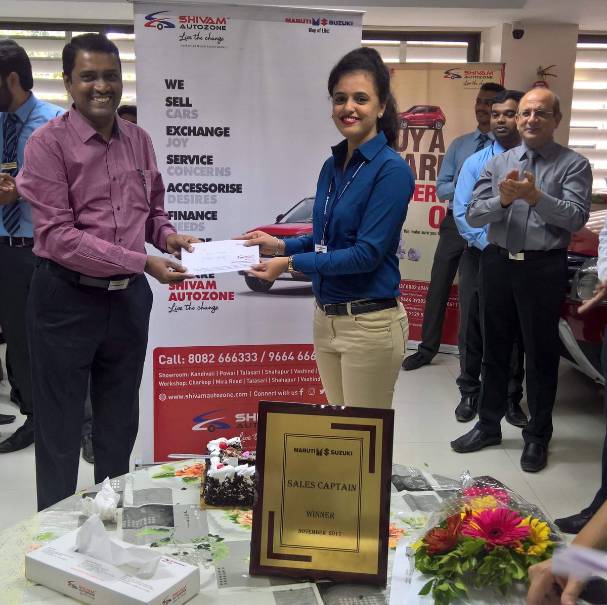 ShivamAutozone's tweet photo. We celebrated November born employees' birthdays , Achievers Celebration for Oct 2017 and also distributed Shivam Blockbuster Diwali Prizes. It was a fun filled event eagerly awaited by the employees.
#shivammaruti #wecare #celebrations #gratifications https://t.co/fkb7G9BLkR