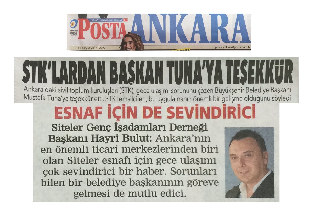 sitelergiad's tweet photo. "STK'lardan Ankara Büyükşehir Belediye Başkanı Mustafa Tuna'ya 24 saat ulaşım teşekkürü" https://t.co/xn6N6A3SeC