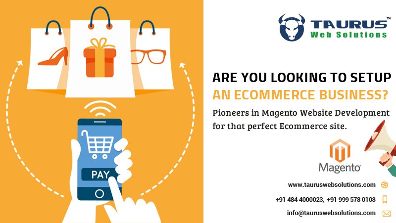 taurusweb's tweet image. Are you looking to setup an Ecommerce business?
Pioneers in Magento Website Development for that perfect Ecommerce site.
#wordpresswebsitedevelopment #webdevelopmentcompaniesinIndia
#smallbusinesswebsitedesign
#magentowebsitedevelopment
#codeigniterwebdevelopmentservices