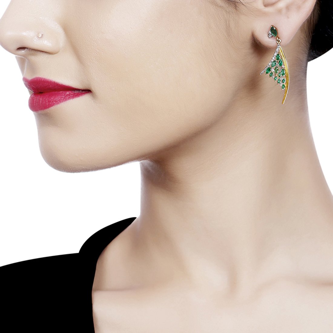 emeraldsbazar's tweet photo. Natural Emerald & Diamond 925 Sterling Silver Gold Plated Dangle Drop Earrings By Emeralds Bazar Enquiry: sales@claritygold.in #Diamond #Marquise Cut #FeatherDesign #Handmade #Gorgeous #Luxury #Vintage #Jewelry https://t.co/K2lTqW0cc2
