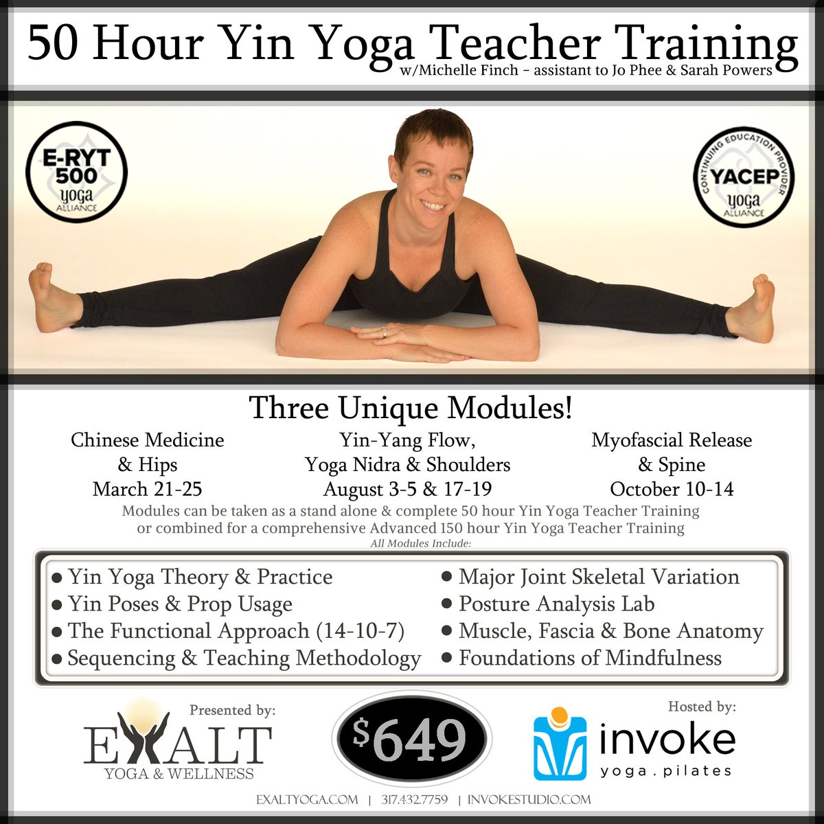 ExaltYoga's tweet photo. NEW YIN YOGA TEACHER TRAINING! Now open for registration! Find out more information and apply at https://t.co/ulBasiiv8J. 

#yinyogateachertraining #yinyoga #midwestyoga #indianayoga https://t.co/OTWZqm3WJr