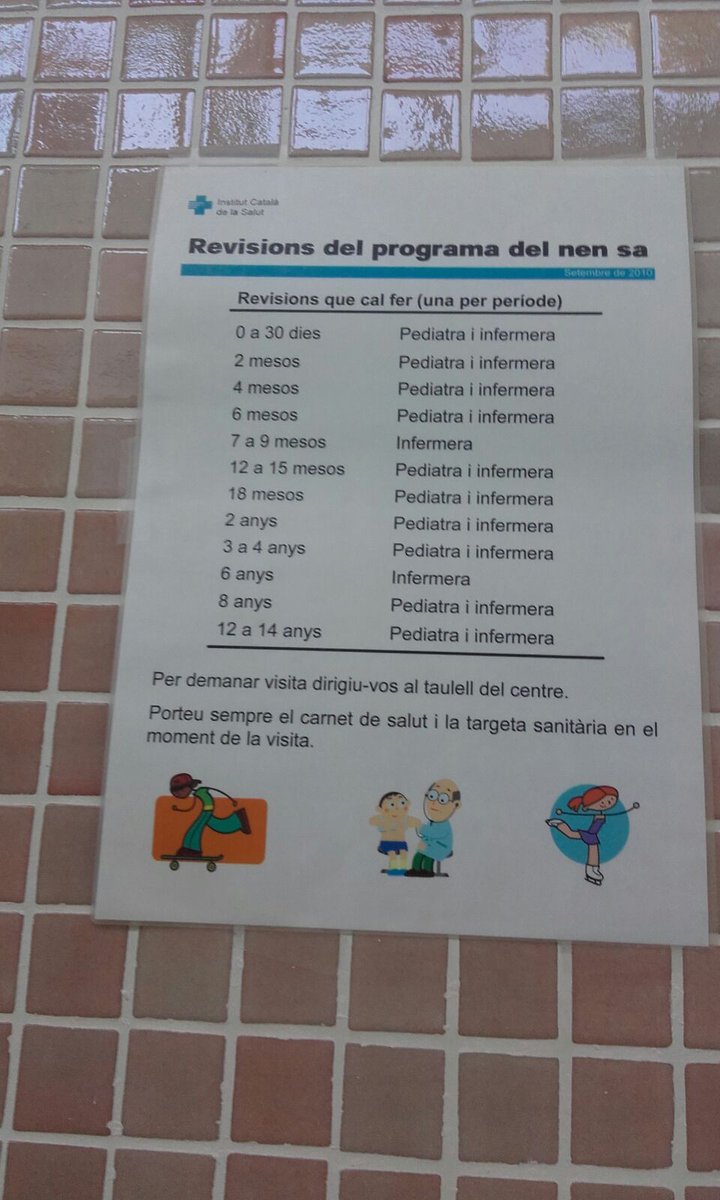 ikoysugente's tweet photo. Aunque el CatSalut recomienda que pediatras participen en 80% revisiones del Programa del Nen Sa, @APS_PAMEM  propone quitar a los pediatras del #CapVilaOlímpica de todas las revisiones y que las haga sólo enfermería. Nada les importa la calidad y seguridad, sólo reducir gastos https://t.co/l1LxP1BtrO